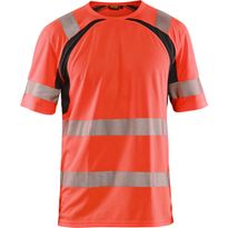 T-paita Blåkläder 3397 Highvis, huomiopunainen/musta