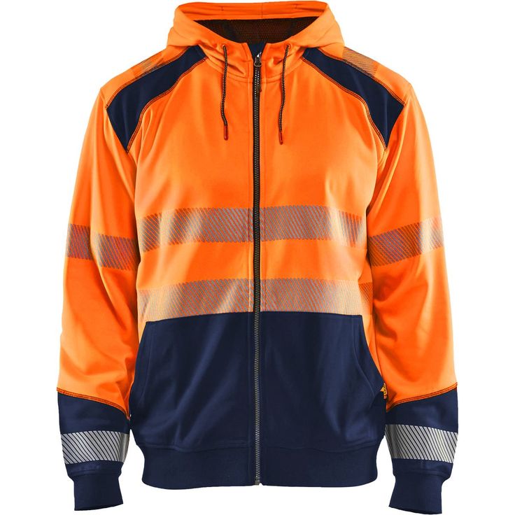 Huppari Blåkläder 3546 Highvis, huomio-oranssi/sininen