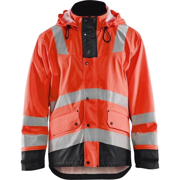 Sadetakki Blåkläder 4302, huomiopunainen/musta