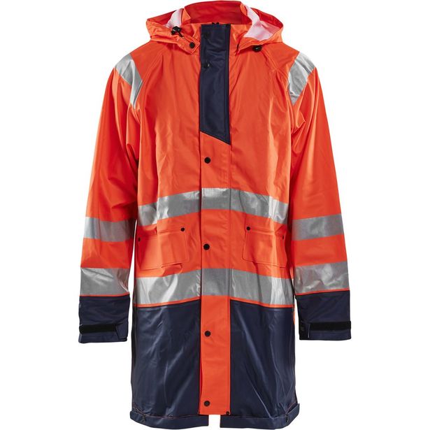 Sadetakki Blåkläder 4324 Highvis, huomio-oranssi/sininen
