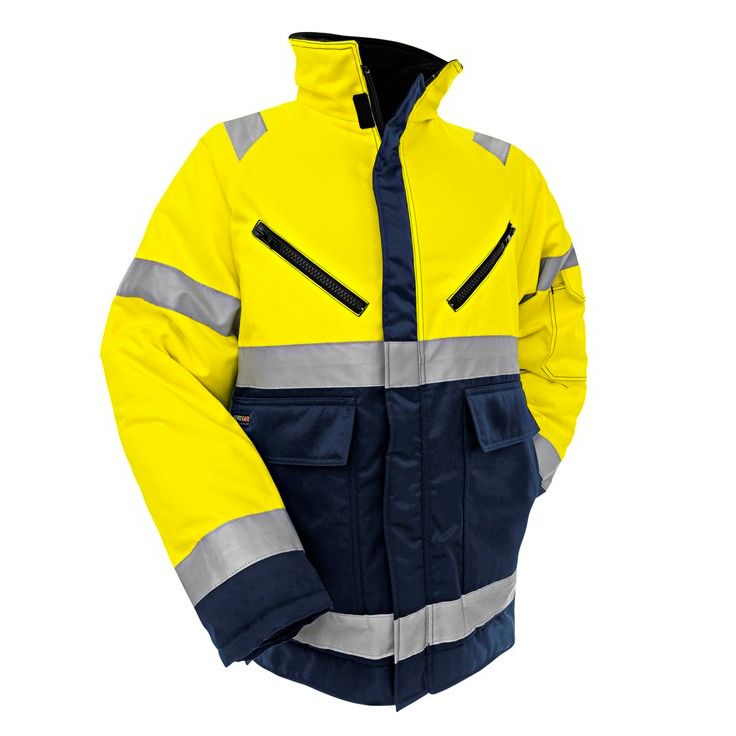 Talvitakki Blåkläder Highvis 4828, keltainen/mariininsininen