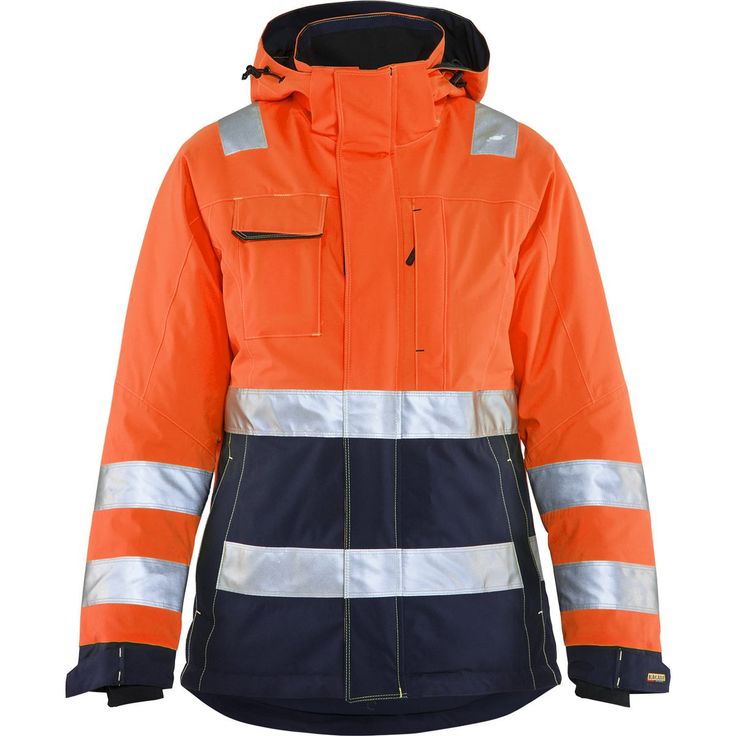 Naisten talvitakki Blåkläder 4872 Highvis, huomio-oranssi/sininen