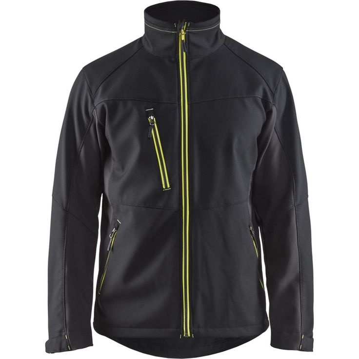 Softshell-takki Blåkläder 4950, musta/keltainen