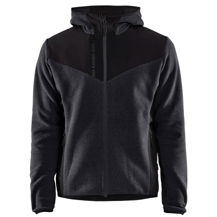 Neulottu softshell-takki Blåkläder 5940, tummansininen/musta