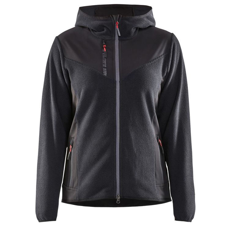 Naisten neulottu takki Blåkläder 5941, tummansininen/musta