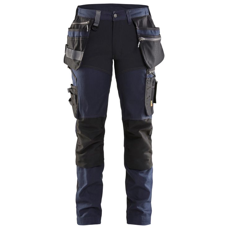 Naisten riipputaskuhousut Blåkläder 7115 Stretch, tummansininen/musta