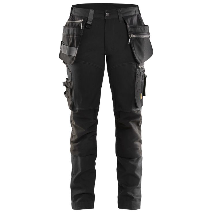 Naisten riipputaskuhousut Blåkläder 7115 Stretch, musta