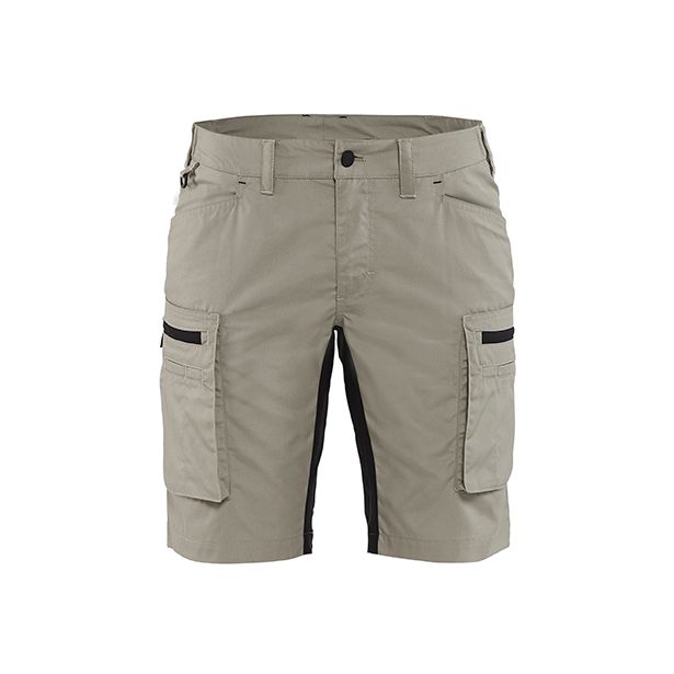 Naisten shortsit Blåkläder 7149 Stretch, beige/musta