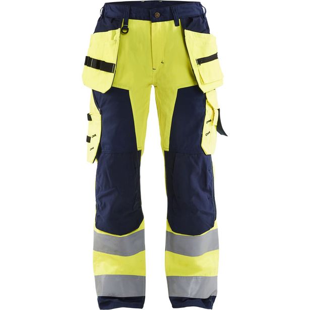 Naisten riipputaskuhousut Blåkläder 7156 Highvis, huomiokeltainen/sininen
