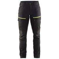 Naisten housut Blåkläder 7166 Stretch, musta/keltainen