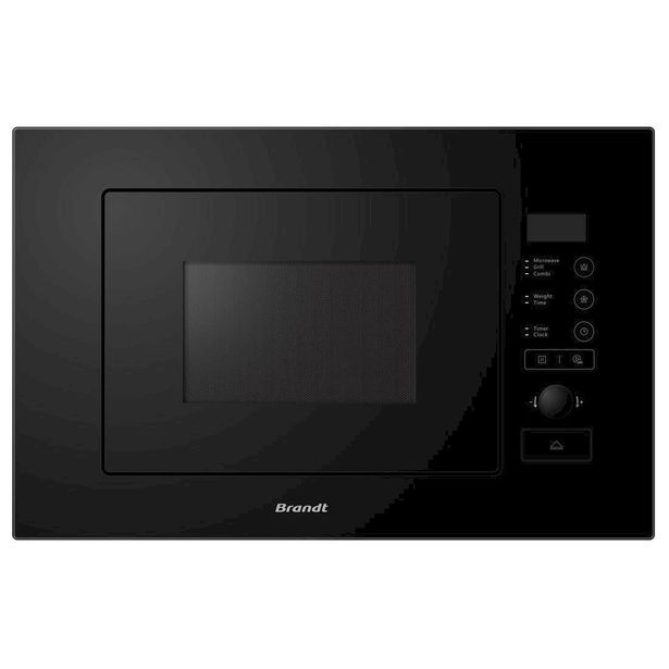 Mikroaaltouuni Brandt BMG2508B, 594x382x355mm, musta, integroitava