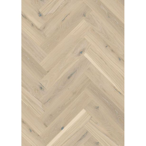 Kalanruotoparketti Boen Oak Pale White Vivo, mattalakattu, harjattu
