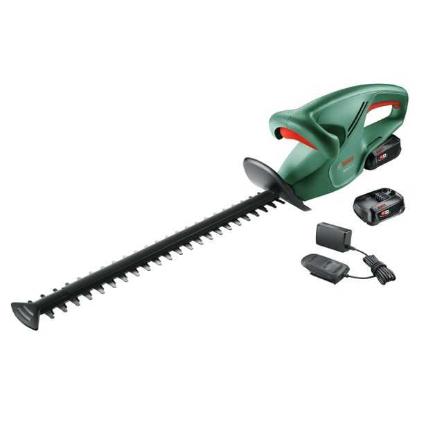 Akkupensasleikkuri Bosch EasyHedgecut 18-45, 18V, 2x2.0Ah akuilla