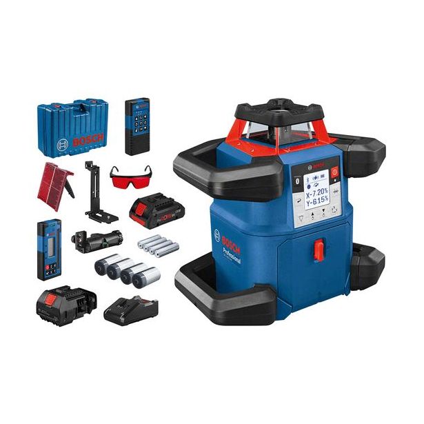 Pyörivä laser Bosch Professional GRL 600 CHV, 18V, 4.0Ah akulla