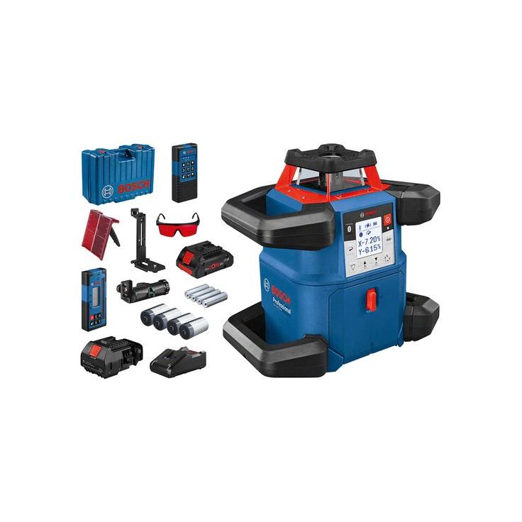 Pyörivä laser Bosch Professional GRL 600 CHV, 18V, 4.0Ah akulla