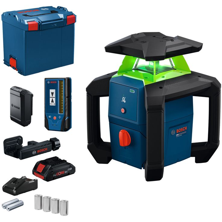 Pyörivä laser Bosch Professional GRL18V-3-31G LR3-2, 18V, 4.0Ah akulla + L-Boxx