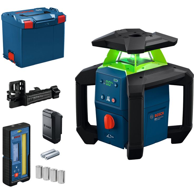 Pyörivä laser Bosch Professional GRL18V-4-34CVG LR45, 18V, 4xC-paristo + L-Boxx