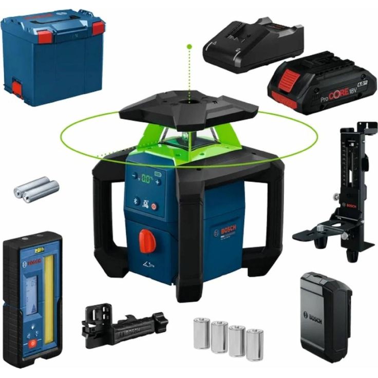 Pyörivä laser Bosch Professional GRL18V-4-34CVG LR45 WM5, 18V, 4.0Ah akulla + L-Boxx