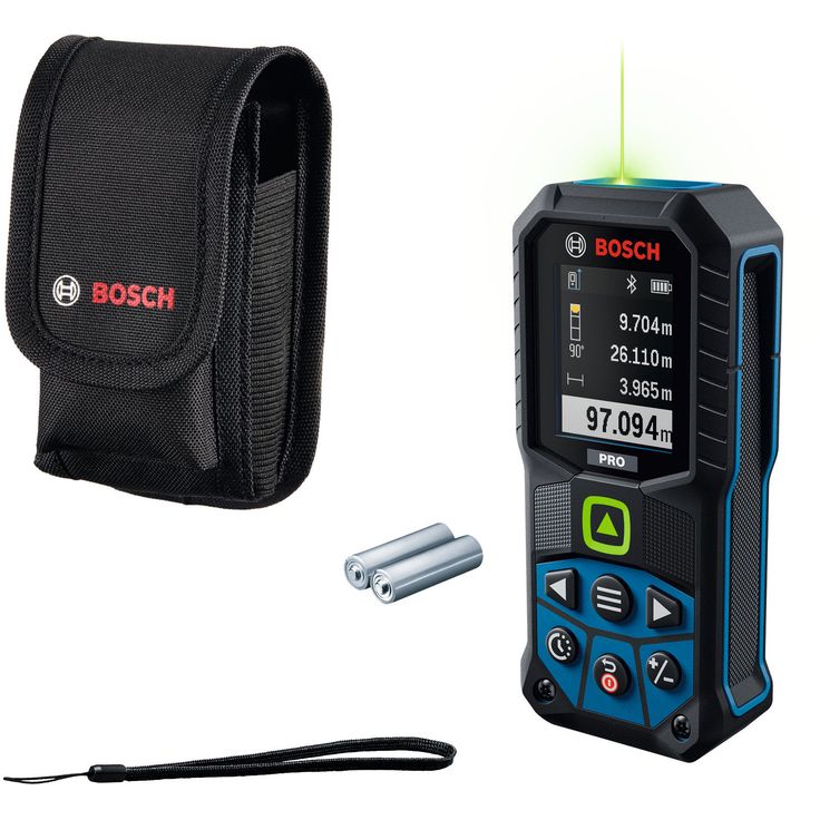 Laseretäisyysmittalaite Bosch Professional GLM100-36CG, 2xAA-paristoilla