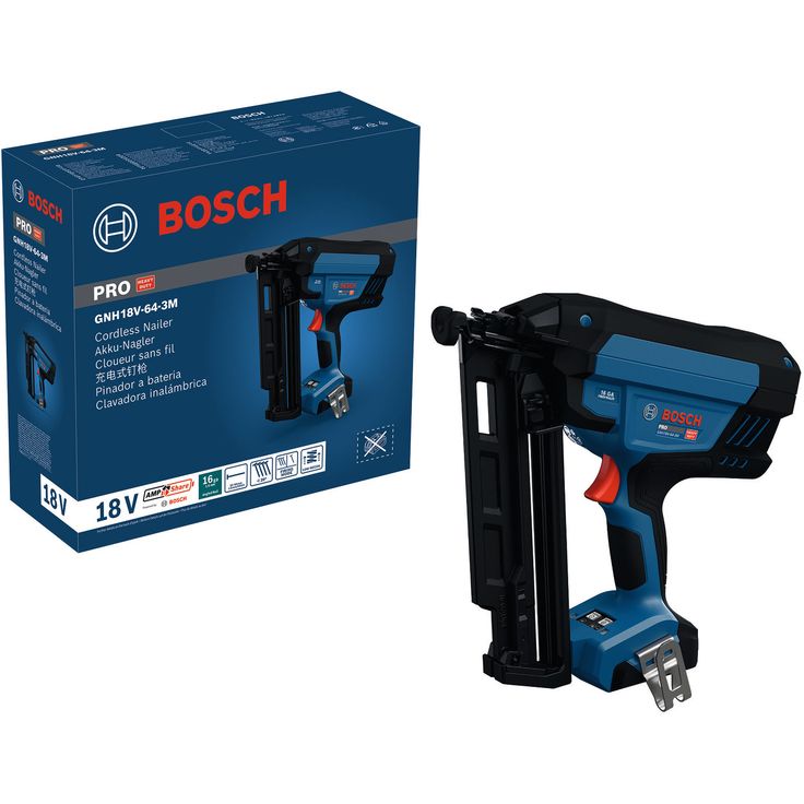 Akkuviimeistelynaulain Bosch Professional GNH18V-64-3M Solo, 18V, ilman akkua