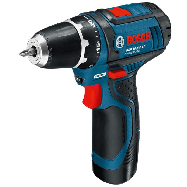 Akkuporakone Bosch Professional GSR 12V-15, 12V, 2x2.0Ah akuilla, L-Boxx