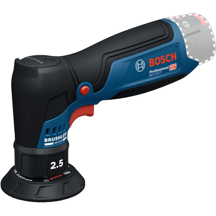 Akkuepäkeskohiomakone Bosch Professional GEX 12V-77 Solo, 12V, ilman akkua