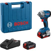 Akkuiskumutterinväännin Bosch Professional GDS 18V-350, 18V, 2x4.0Ah akuilla + L-Case