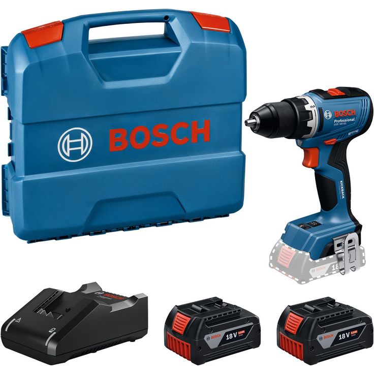 Akkuporakone Bosch Professional GSR 18V-65, 18V, 2x5.0Ah akuilla + L-Case