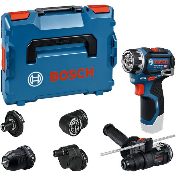 Akkuporakone Bosch Professional GSR 12V-32 FC Solo, 12V, ilman akkua + 5xGFA + L-Boxx