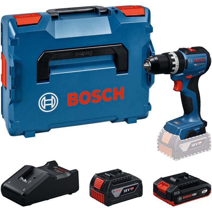 Akkuiskuporakone Bosch Professional GSB18V-52, 18V, 2.0+4.0Ah akuilla + L-Boxx