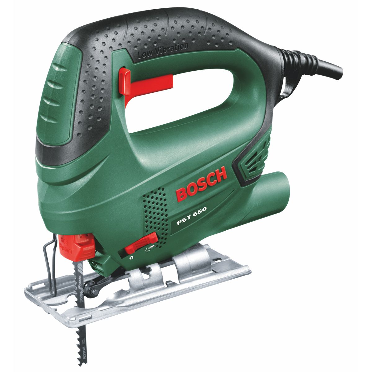 Pistosaha Bosch PST 650 laukussa