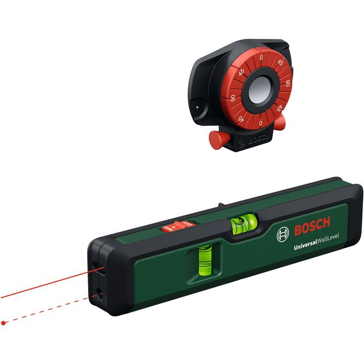 Vesivaaka Bosch UniversalWallLevel + seinäpidike, tapit, 2 x AAA-paristo