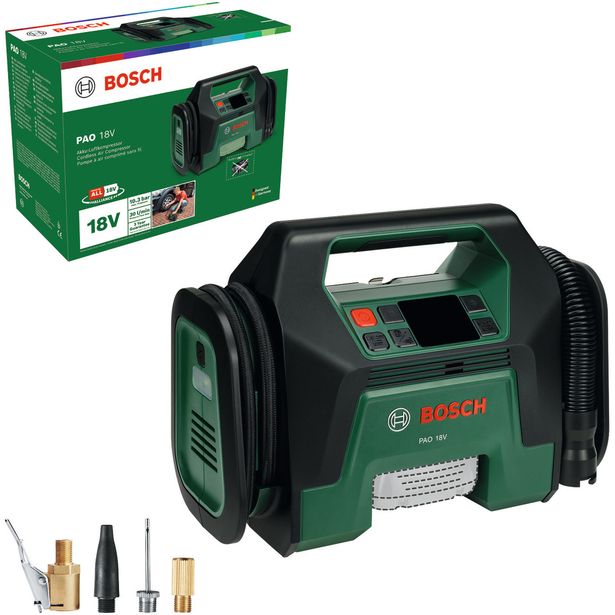 Akkuilmapumppu Bosch PAO 18V Solo, 18V, ilman akkua