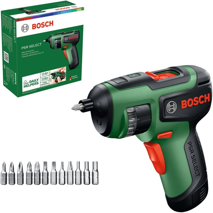 Ruuvinväännin Bosch PSR Select 4V, 2.0Ah akulla