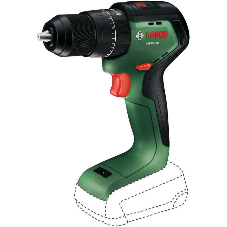 Akkuiskuporakone Bosch PSB18V-60 Solo, 18V, ilman akkua