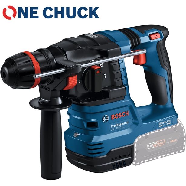 Akkuporavasara Bosch Professional GBH 18V-22 X Solo, 18V, ilman akkua