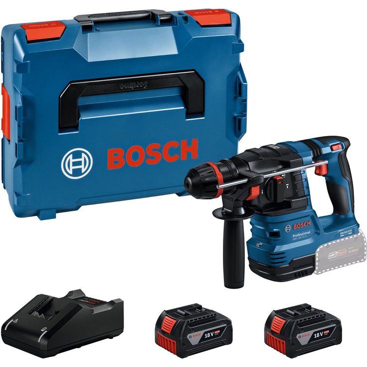 Akkuporavasara Bosch Professional GBH 18V-22 X, 18V, 2x4.0Ah akuilla + L-Boxx