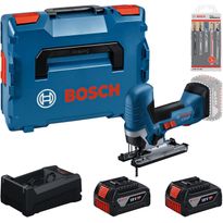 Akkupistosaha Bosch Professional GST18V-125 S, 18V, 2x5.0Ah akuilla + L-Boxx, 15-os. teräsarja