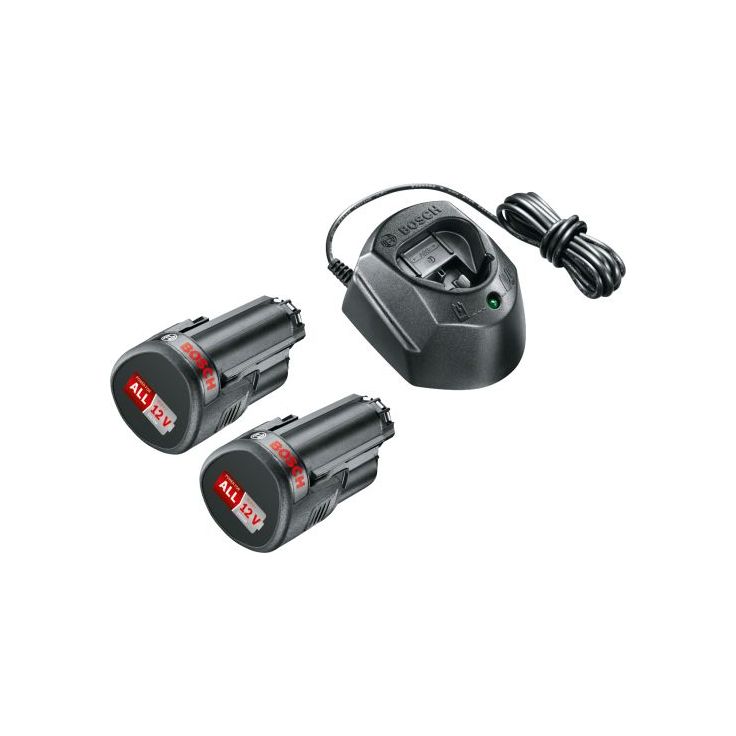 Akku- ja laturipaketti Bosch Power for ALL 12V, 2x1.5Ah