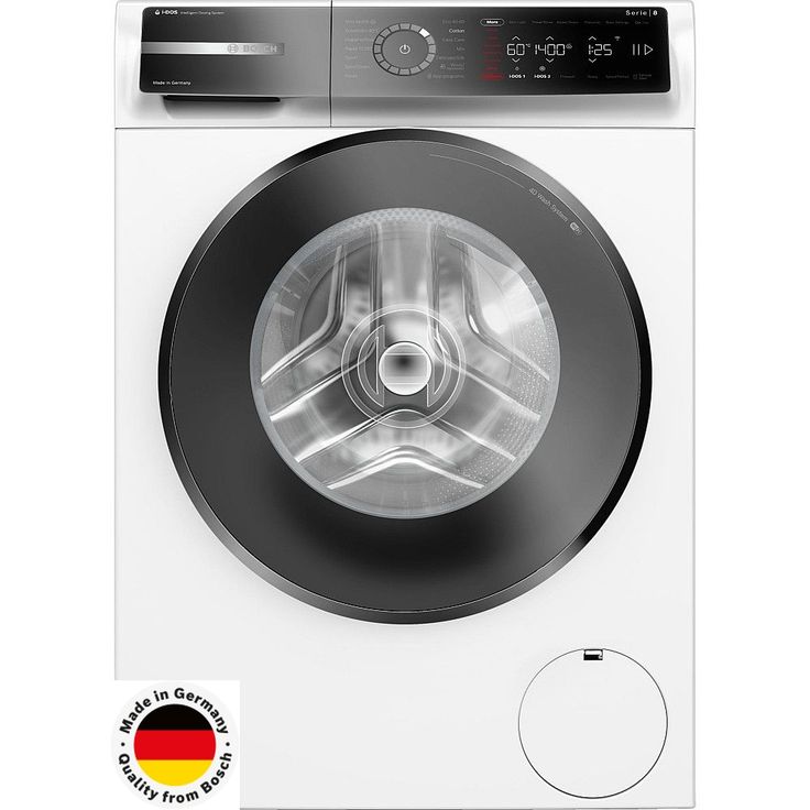 Edestä täytettävä pesukone Bosch WGB254A0SN Series 8, 60cm, 10kg, 1400rpm, valkoinen