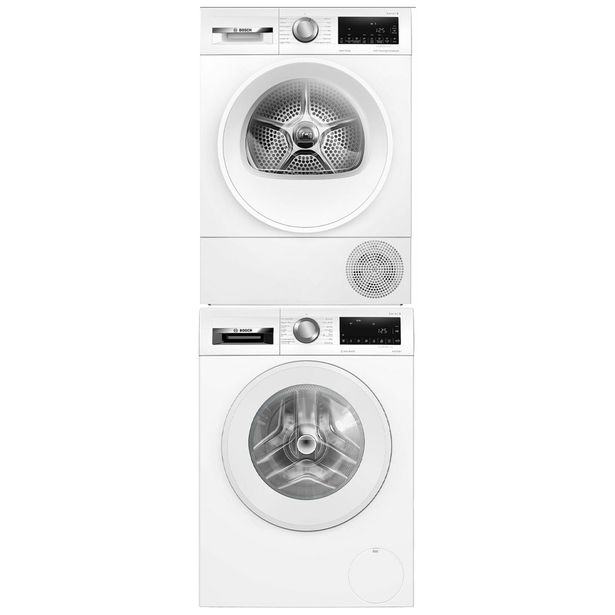 Pesukone ja kuivausrumpu Bosch WGG244ZMSN-WQG2450MSN Serie 6, 10/9kg, valkoinen