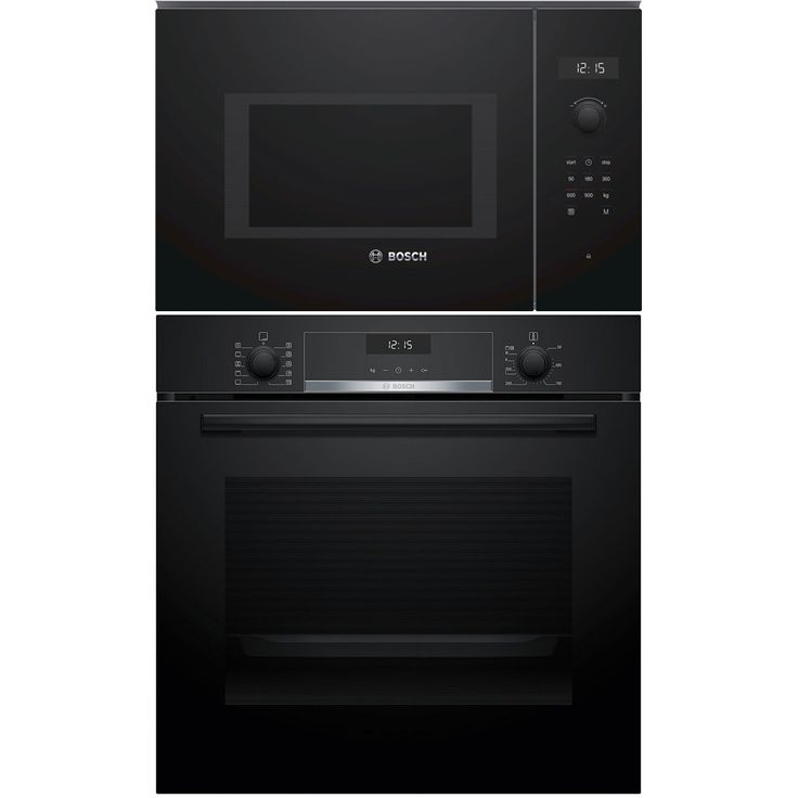 Keittiöpaketti Bosch - HBG537FB4 kalusteuuni ja BFL554MB0 mikroaaltouuni, musta