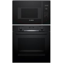 Keittiöpaketti Bosch - HBG537FB4 kalusteuuni ja BFL524MB0 mikroaaltouuni, musta
