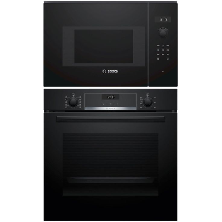 Keittiöpaketti Bosch - HBG537FB4 kalusteuuni ja BFL524MB0 mikroaaltouuni, musta