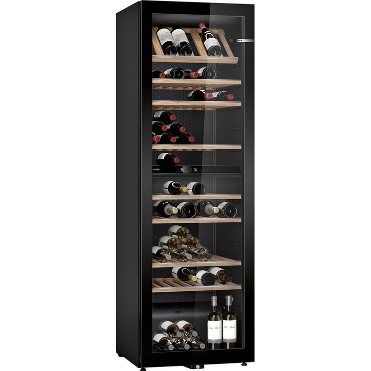 Viinikaappi Bosch Serie 6 KWK36ABGA, 60cm, 2 lämpötila-aluetta, vapaasti seisova, musta