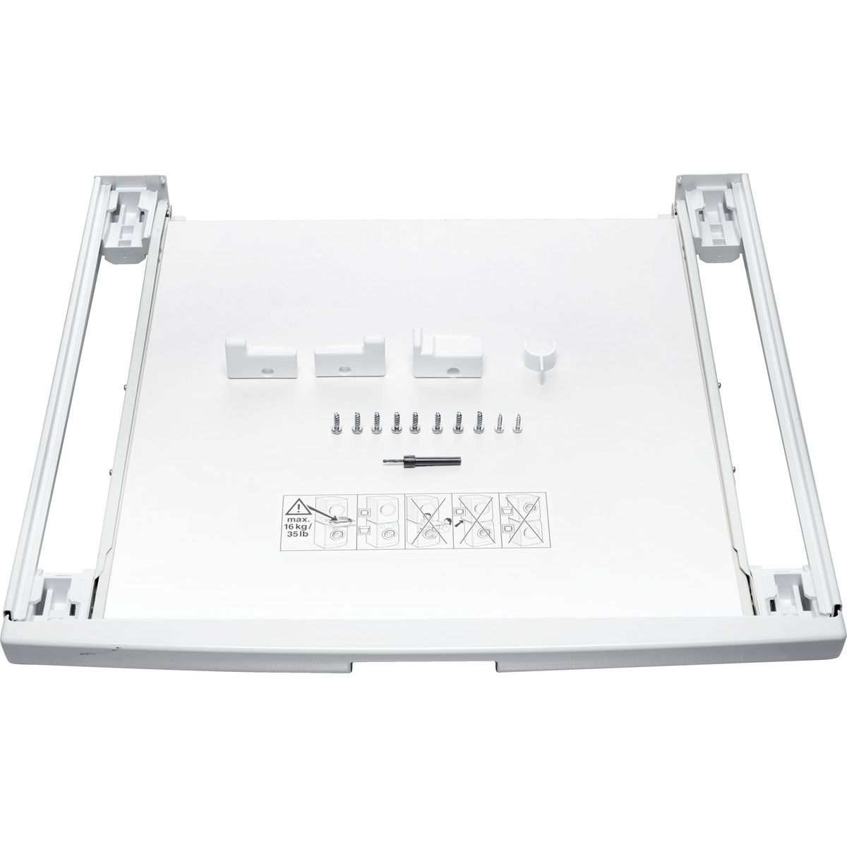 Pesutornin väliasennussarja Bosch WTZ11400, ulosvedettävällä tasolla