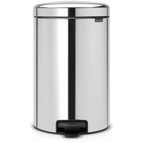 Poljinroska-astia Brabantia NewIcon, 20L, metallinen sisäastia, Brilliant Steel