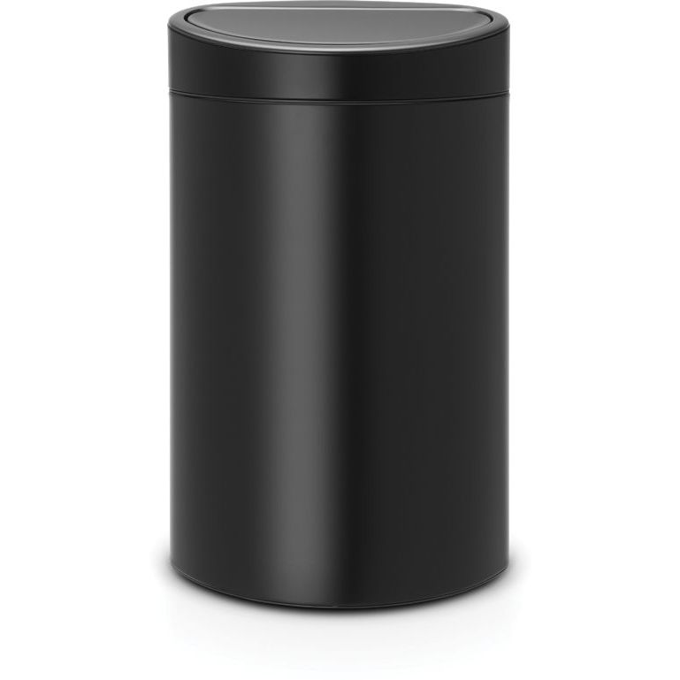 Roska-astia Brabantia Touch Bin, 40L, Matt Black