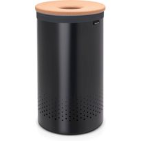 Pyykkikori Brabantia, 60L, korkkikansi, Matt Black