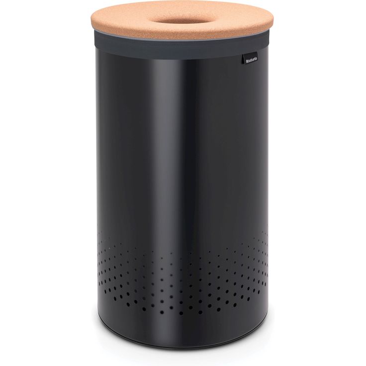 Pyykkikori Brabantia, 60L, korkkikansi, Matt Black